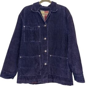 Guess Purple Corduroy Barn Chore Coat Jacket